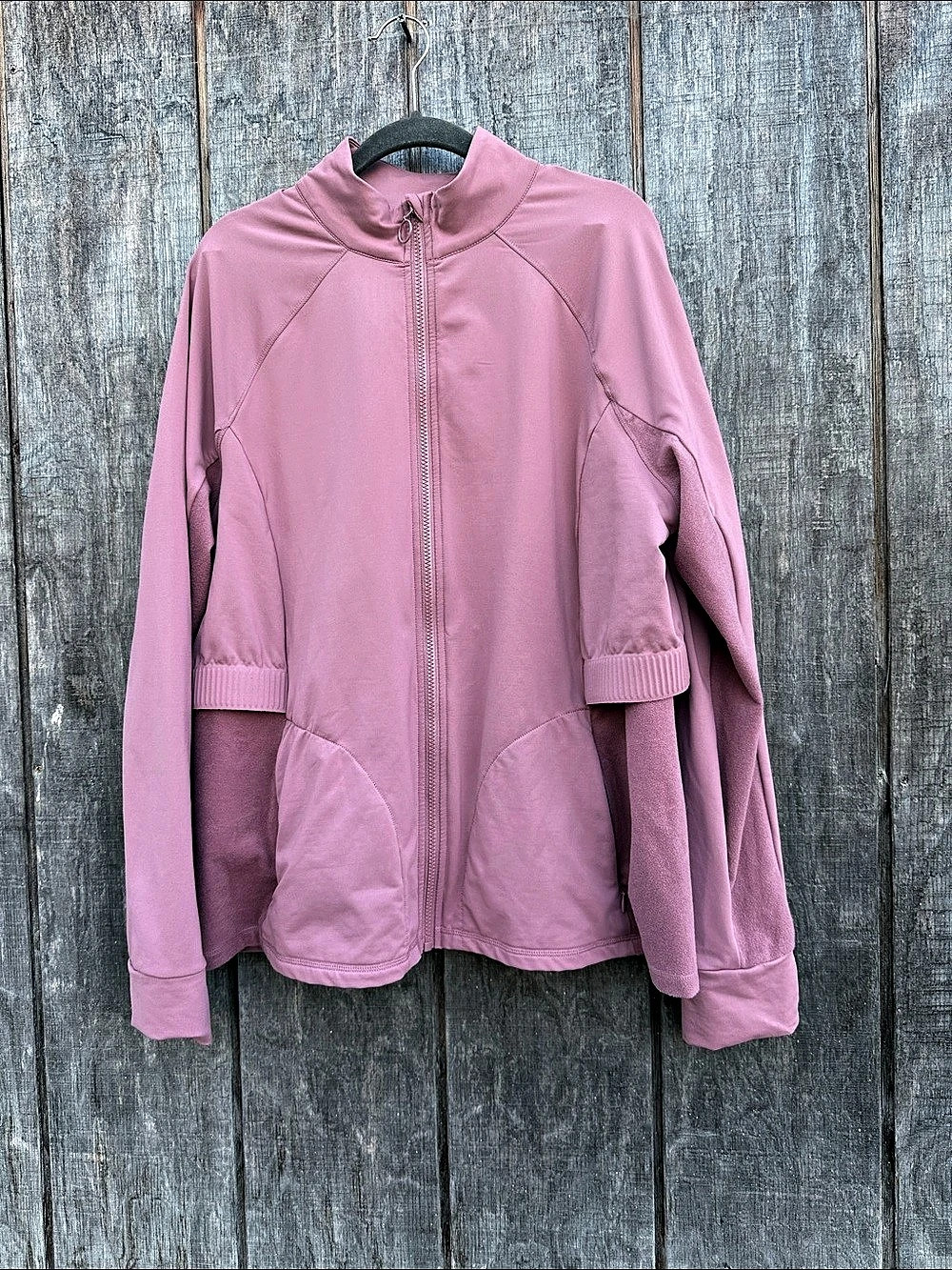 Fabletics Woman’s The Rosalia Performance Jacket Athletic Jacket in Pink Size 1X